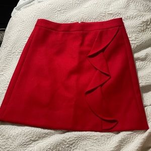 Perfect red mini skirt! Like new, j crew